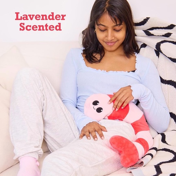 NEW IN BOX- Menstruation Crustacean Shrimp Heating Pad - Pink and White - Picture 3 of 5